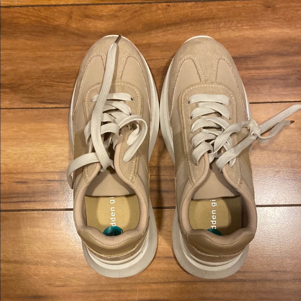 Stylish Beige Madden Girl Sneakers